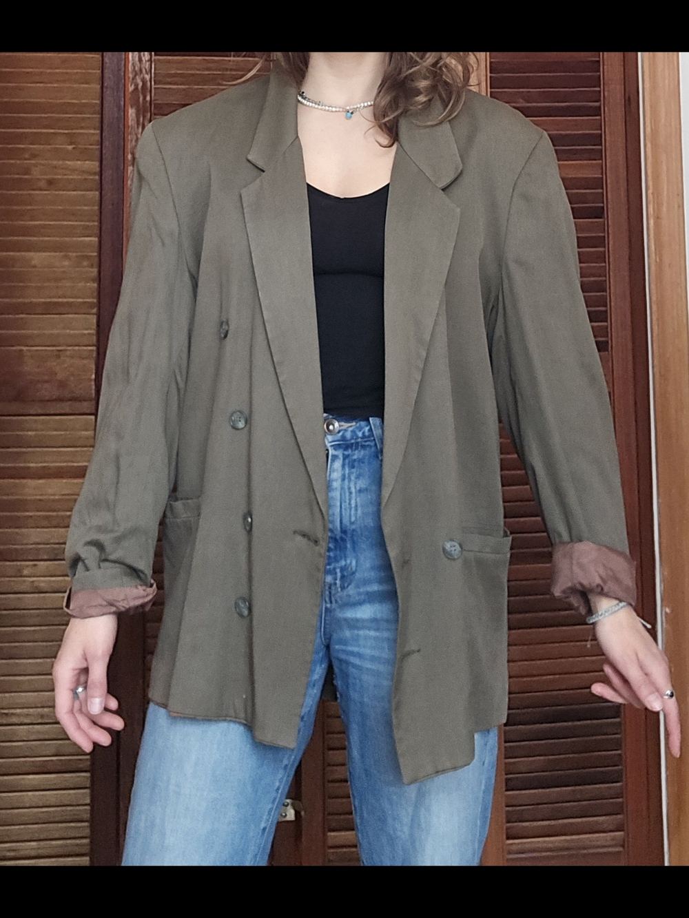 Olive Green Women's Blazer Jacket - Classic Tailored Coat